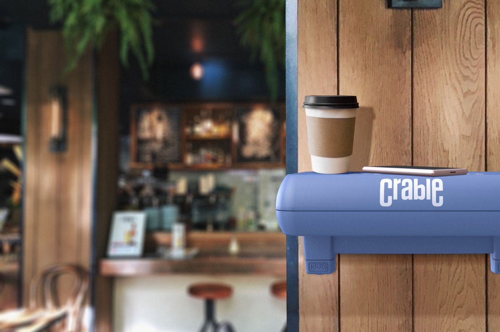 Wireless charging shelf in office space 