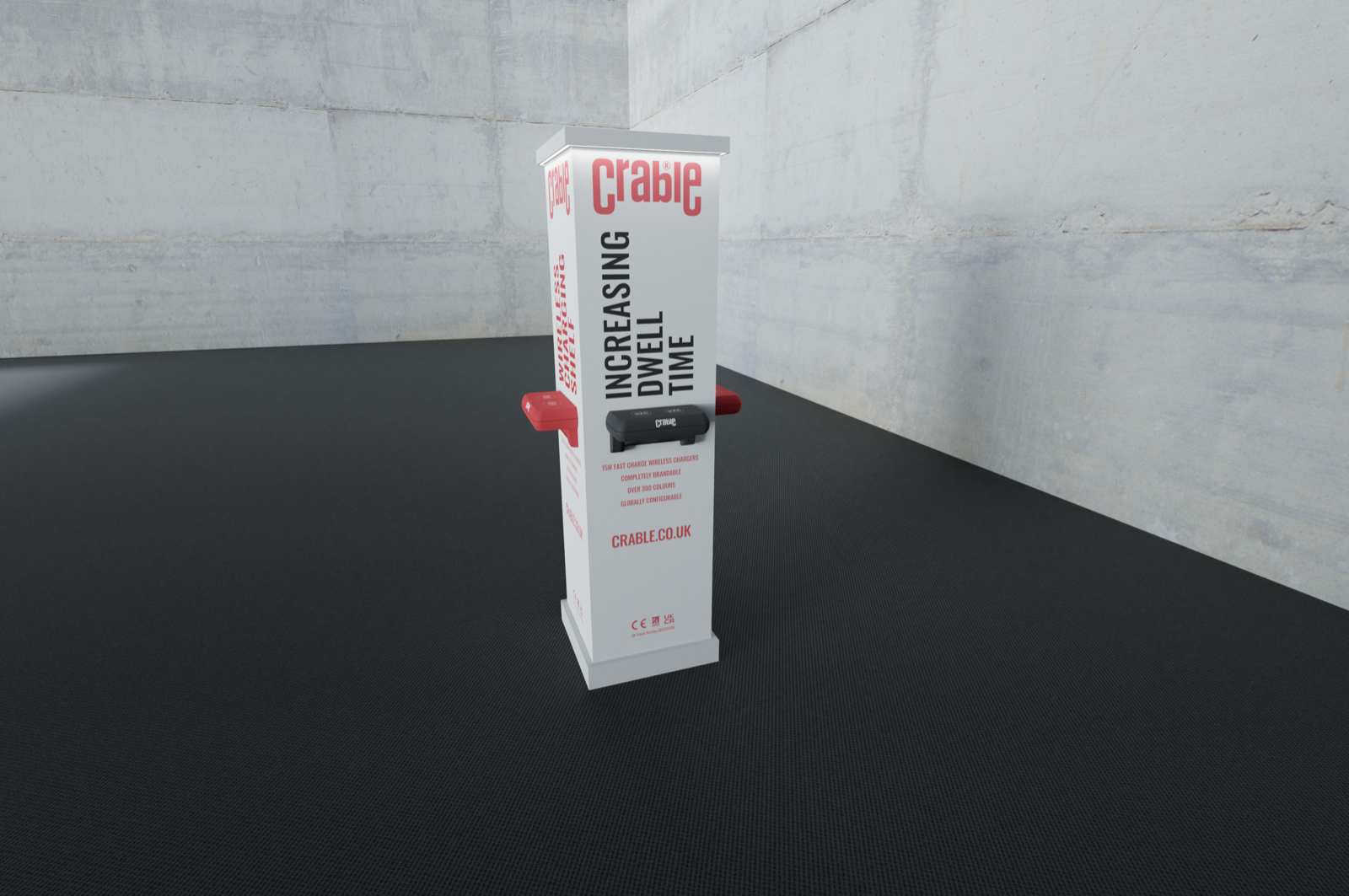 Crable Quadrangular Totem - 4-Sided Exhibition Stand