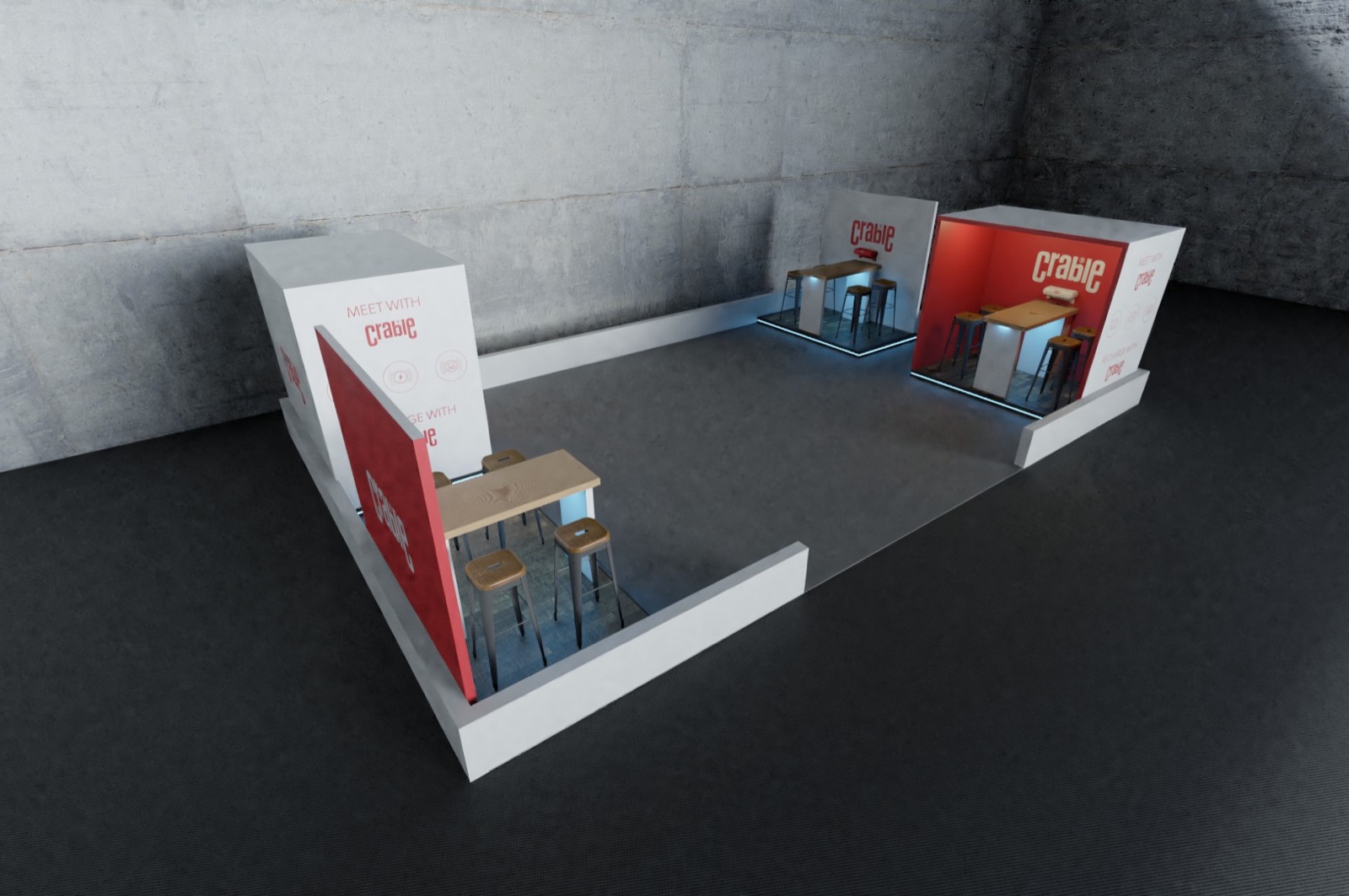 Crable Charging Pods - Brandable Event Stands featuring Crables