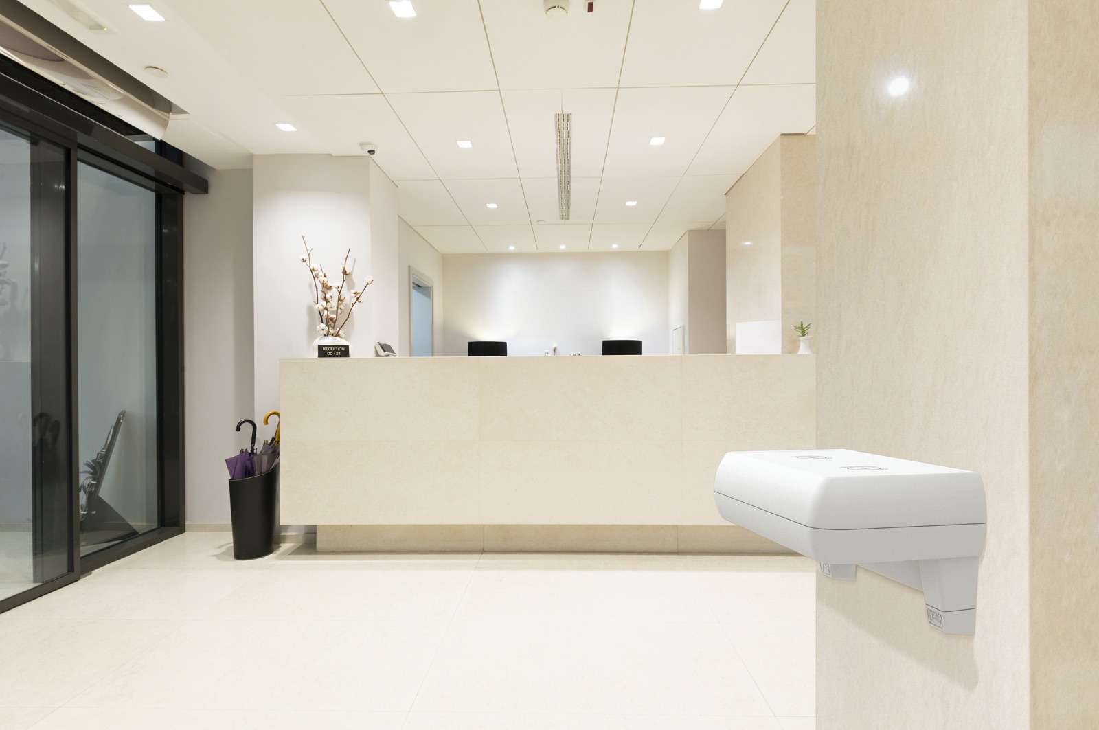 Crable Wireless Charging Shelf in a hotel