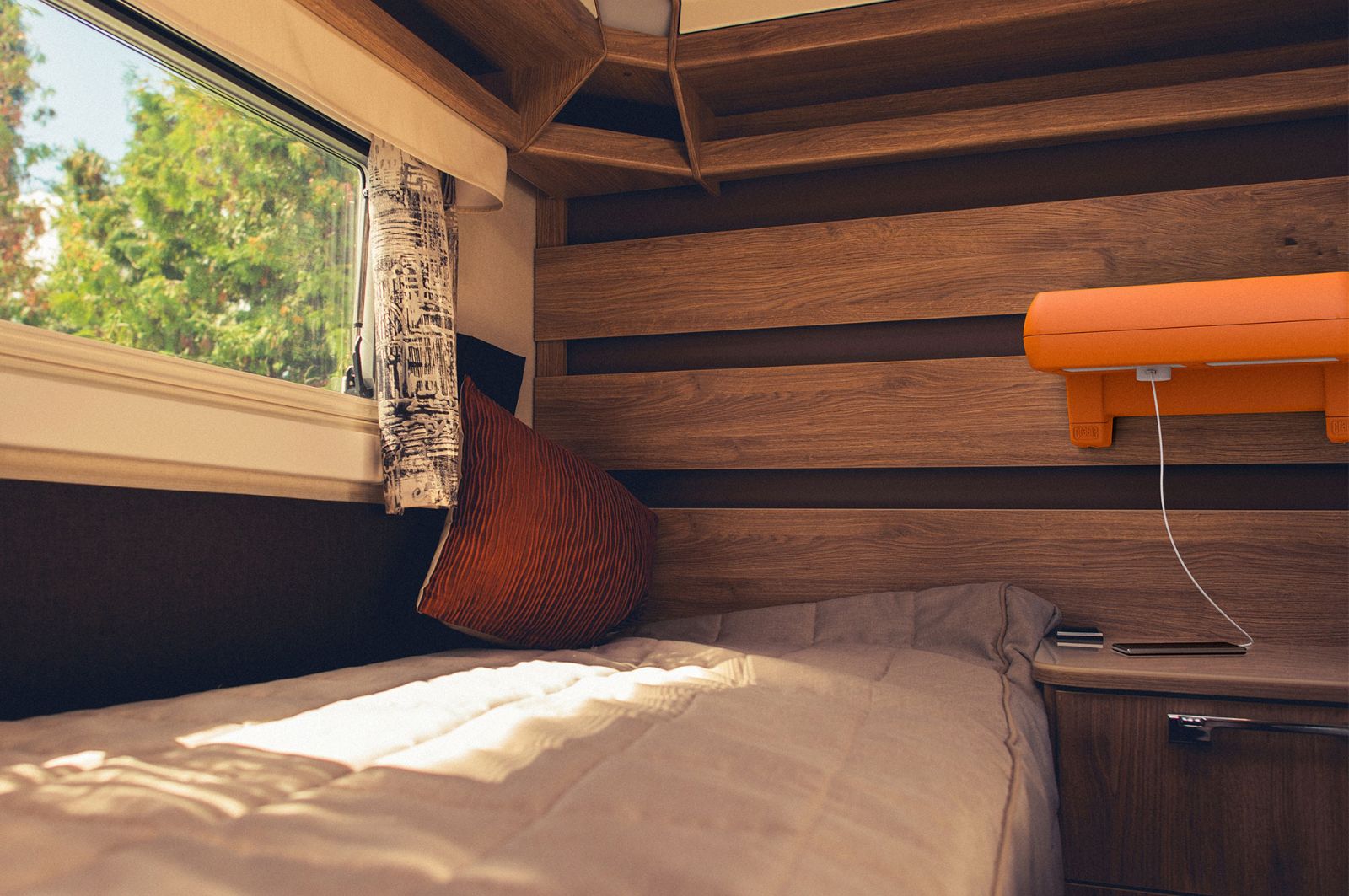 Crable Wireless Charging Shelf in a hotel